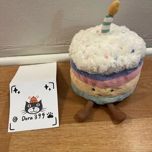 Jellycat Authentic Amuseables Rainbow Birthday Cake (Medium Size) – NWT